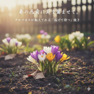 春の足音に耳を澄ませて。クロッカスが教えてくれる「信じて待つ」強さ